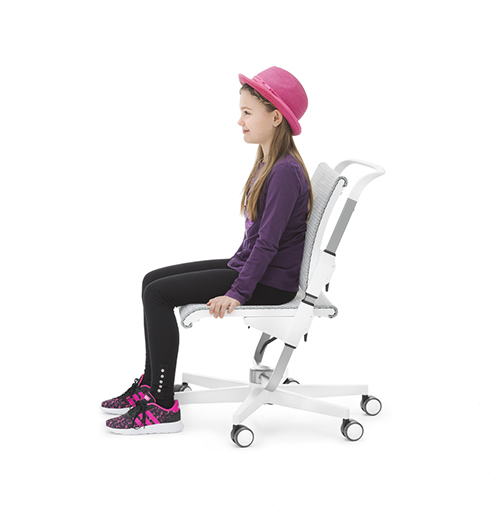 Detská rastúca stolička model Scooter so striebornou sieťovinou